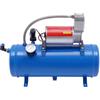 NiuLifeya Compressore d'aria da 12 V con grande serbatoio da 6 litri/1,6 galloni e manometro, 90-120 psi, serbatoio pompa compressore per pneumatici auto, motori auto, biciclette, palloni