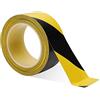 MaoXinTek Nastro di avvertenza Adesivo Nastro di Sicurezza in PVC Nastro Segnaletico Giallo e Nero per Sicurezza Scale Scalini Scalette, 50 mm X 33 m