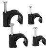 Dokpav Fascetta per cavi,Dokpav 400Pcs Clip Cavo Fermacavi Supporto 6mm 7mm 8mm 10mm Cavo Clips Fermacavi Nero