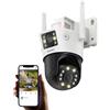 ZOSI 8MP (4MP+4MP) Telecamera WiFi Esterna a Doppio Obiettivo con Spina, Pan 355° Tilt 140°, 2,4G WiFi, Zoom Ibrido 8X, Auto Tracking, Audio Bidirezionale, Rilevamento Veicoli/Persone, C298 Max