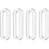 QUARKZMAN 4Pcs Maniglie Autoadesive In PU, 2.95 Maniglie A Scomparsa Trasparenti Ovali Per Porte Scorrevoli, Maniglia Istantanea Per Vetro, Finestre, Cassetti, Armadi, Credenze