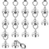 Wukong 16 Pezzi Magnete al Neodimio Magnete con Gancio, 20mm Ganci Magnetici Extra Forti, 9KG(20LB) Calamite Piccole Rotonde, Calamita Potente per Cucine, Magazzini e Esterni