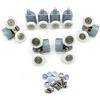 Yuanqian, set di 8 guide per porta doccia, ruote, pulegge e guide di 27 mm di diametro per casa, bagno, fai da te (4 rulli superiori doppi e 4 rulli inferiori singoli)