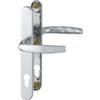 Hoppe Industries Maniglia Guarnitura con placca stretta HOPPE in alluminio per porte a profilo Modello: 1530/3346 (ALLUMINIO F1 ARGENTO)