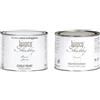 bianco Shabby CHALK PAINT Bianco Ghiaccio & CERA NEUTRA Pittura Shabby Chic (500 ml) + Cera Professionale (500 ml)