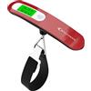 MYCARBON Bilancia per Valigie Bilancia Valigie da Viaggio Elettronica Digitale 50KG Funzione Tara LCD Display Bilancia Pesa Valigie Portatile (Rosso)