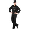 WILBERS & WILBERS - Costume da spazzacamino da uomo | Uniforme nera con giacca e pantaloni per Carnevale, Halloween