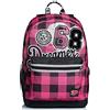 Seven Zaino The Double PRO - Fucsia, Mono Scomparto, Tasca porta borraccia, Per bambine e ragazze, Scuola e tempo libero