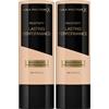 Max Factor - Fondotinta Liquido Lasting Performance - Alta Coprenza, Finish Matte e Lunga Durata - 102 Pastelle - 35 ml (Confezione da 2)