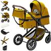 Daliya FLEXI-PRO M 2 in 1 Passeggino combinato e passeggino - Set XXL, passeggino da viaggio con una sola mano, protezione dalle intemperie, seggiolino sportivo, borsa fasciatoio, tavolo da gioco
