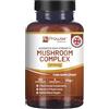 PH PROWISE Healthcare Advanced Mushroom Complex 2000mg | Una super miscela di 6 funghi con criniera di leone, chaga, cordyceps, shiitake, reishi e maitake con pepe nero | 120 compresse vegane ad alta resistenza