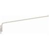 Loberon Epping Bastone per Tende - Completamente in Ferro - Lunghezza Regolabile, Bianco Antico