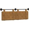 XHNIFBN Letto sospeso da 130 x 55 cm, in velluto, montaggio a parete, pannello da parete con trapuntatura a bottoni, imbottitura moderna per camera da letto, marrone