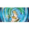 Giallobus - Quadro - 15 - Capezzale Moderno per la casa - Abbraccio di Maria - Vetro Acrilico - 70x35 - Pronto da Appendere - Quadri Moderni per la casa