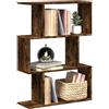 IBUQDDV Mobile Basso Soggiorno Scaffale Salvaspazio Mobiletto Cucina Salvaspazio Vetrina Soggiorno Libreria 3 Ripiani Rovere Fumo 70x24x97 cm in Truciolato per Sala Studio Camera Da Letto Soggiorno Ufficio