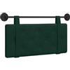 XHNIFBN Testiera sospesa per montaggio a parete, imbottitura in velluto verde scuro, morbido pannello da parete per camera da letto, design elegante con cuciture a bottoni, 90 x 55 x 5 cm