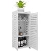 HUOLE Porta carta igienica per armadio, piccolo mobile di stoccaggio per WC, mobile da bagno a colonna, design moderno, colonna, armadio, 30 x 30 x 80 cm, colore bianco