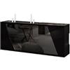 XPLKQXE Scatola Di Archiviazione Router WiFi A Parete, Organizzatore Cavi In Vetro PMMA, Nascondi Router In Pino Massello, Mobile Multimediale Con Porte Scorrevoli(nero,50x10.8x20.8cm)