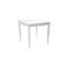 Mar.c.a. Design - Tavolo Rettangolare Fisso da 80 o 90 cm con Gambe a Sciabola - Tavolo in Legno Massello - Arte Povera Made in Italy (Bianco Opaco, 80x80x78H)