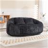 SUKY Bean Bag Divano Lazy Durable Comfort Lounger High Back Bean Bag Chair Divano per adulti e bambini, per interni ed esterni, Accent Floor Soft Lounge Chair, 150 x 95 x 63 cm (nero)