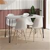 AKKE Tavolo da Pranzo Cucina - 90x60- Altezza 73 cm - Gambe del Tavolo Nere in Metallo -Jasny popielHairpin