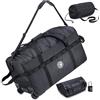 SUCIKORIO Pieghevole Borsone da Viaggio Con Ruote Impermeabile Borsoni da Viaggio Grandi 100L XXL Bagaglio a Mano con Lucchetto Combinazione 3 Cifre Borsa da Viaggio Unisex Weekender per Aereo Viaggi