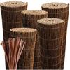 Ogrodzenia Wiklinowe Recinzione da Giardino in Vimini 170x300 cm Frangivista e Frangivento Resistente alle Intemperie Pannello Recinzione in Salice Arella per Terrazze Balconi o Giardini Protezione da Sguardi