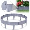 UISEBRT Recinzione per Giardino Effetto Pietra 5 m, Bordo per Prato in Plastica, per giardino, decorazione per aiuole, 1 elemento (lunghezza x altezza): 25 x 23 cm, grigio