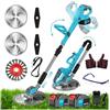 GXFJG Decespugliatore a Batteria 24V 1300W 3 in 1 Tagliabordi a Batteria con 2 Batterie 4,0Ah Tagliaerba Elettrico Maniglia a Scomparsa Per Il Taglio Di Giardini, Prati E Terreni (Nero)