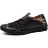ForwardLin Mocassini da Uomo in Pelle Casual Mocassini Slip On Mesh Traspiranti Scarpe da Passeggio Piatte Scarpe da Guida Scarpe da Acqua Sandali da Uomo Piatti Taglie Forti 38-48