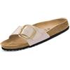 Birkenstock 1015279 Madrid Big Buckle pearl white, Birko Flor Graceful PIANELLE Donna, White EU 35