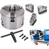 Generisch Mandrino per Tornio Adattatore Autocentrante a 3 Mascelle | Mandrini Da 80 mm Per Fresatrice E Tornio per Router, Fresa, Stampante 3D, Incisore, Lavorazione del Legno, Foratura,