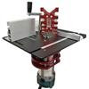 Generic Sistema di sollevamento per fresatrice in metallo, piastra di supporto per fresatrice e lavorazione del legno, kit di sollevamento manuale, inserto per sega da tavolo, piastra di base per scanalature