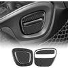 KUNGKIC Fibra di carbonio Auto Braccioli Box Copertura Protezione Trim Strisce Decorative su entrambi i lati Adesivi Interno per Mercedes-Benz Smart 453 Fortwo Forfour 2016-2019 Accessori (Nero)