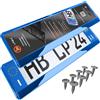 L & P Car Design Portatarga Auto - Supporto Targa - [semplice, durevole e sicuro] - 8 viti - 520x110 mm - Blu Cromo - Porta Targa - adatto a qualsiasi auto - per targhe italiane omologate - Fissaggio per Targa