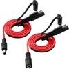 TUNOTYUE 2 Pezzi 0.6m 16AWG 12V 24V Cavo Adattatore SAE a DC 5.5x2.1 mm Maschio/Femmina, SAE a DC Connettori Cavo, per Auto, Moto, Pannelli Solari