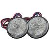 HEHEMM Blocchi Fari Posteriori, HEHEMM Fanali Posteriori Rimorchio Led Fanale Rotondo Retronebbia LED Fendinebbia Led Luce Freno a Led Rotonda Luce Segnaletica per Camion Moto Auto 2 PCS (bianca)