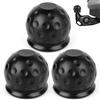 VMUTGA 3 Pezzi Gomma Tappo Gancio Traino Rimorchio, 50mm Protezione Della Sfera del Gancio di Traino, Protezione Universale in Gomma per Palla Rimorchio Auto (Nero)