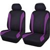 CAOXINZI 4 Pezzi Coprisedile Anteriore Auto per Mini Cooper (2002-2006) [R50/R53], Set di Coprisedili e Copri Poggiatesta per Sedili Anteriori Auto, Compatibile con Airbag, Auto Accessori,A-Purple