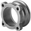Kuuleyn Turbo Scarico V Bend Flangia Adattatore Flangia di Scarico V Band Adattatore Flangia di Scarico Turbo Downpipe 4 Fori Per Bulloni Per 2,5 Pollici a 3 Pollici Universale