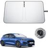 BIBIBO Compatibile con Ford Focus MK4 ST Line 2019 - 2025, protezione solare, protezione dai raggi UV, parasole per auto, tessuto antipiega, visiera parasole interna, accessori per parabrezza