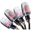 MITINGER Frecce Moto,Indicatori di Direzione per Moto 4pcs Universal Motorcycle Dire Signal Light Blinker Bulb 1 2 V 10W. Ambra(Clear Cover)