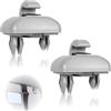 pcsfoe 2 supporti per auto, parasole, clip parasole per auto, gancio parasole auto, clip parasole per auto, adatto per Au-Di A1 A3 A4 A5 Q3 Q5 (8e0 857 562) A7 B6 B7 B8 S4 S5 (grigio)