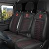 LUCARO Coprisedili Auto per Volkswagen Crafter 2, Man TGE, 1+2 Rosso - Copri Sedile Auto 3 Posti con Ecopelle Resistente Compatibile con Airbag - Coprisedile Facile da Montare - Comfort e Stile