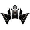Generic Adesivi protettivi per serbatoio VOGE DS900X 900DSX, kit di accessori per moto, decorazione, adesivo posteriore 3M (C nero oro)