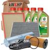 kW&HP KIT TAGLIANDO 4 FILTRI CON OLIO MOTORE ORIGINALE 5LT LITRI 5W30 COMPATIBILE CON SERIE 1 1.6 114 D, SERIE 3 2.0