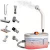 Dexmary Pulitore a vapore portatile, 1200 ml per la pulizia, pulitore a vapore portatile con riscaldamento a 15 secondi, per pavimenti, malta, auto, cucina e bagno, bianco