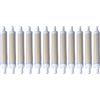 LEDLUX 12 Pezzi Lampada Led R7S 118mm, 8W=64W 800 Lumen, Angolo 360°, Slim Diametro Solo 15mm, NON Dimmerabile, Bianco Freddo 6500K
