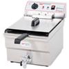 Ristoattrezzature Friggitrice Elettrica Singola Vasca, Professionale in Acciaio Inox - con Rubinetto di Scarico - 16 Litri, Capacità Olio 12 Litri - 220 Volt