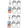HANABASS 10 Mini Bottiglie in Vetro Trasparente con Portachiavi Boccette Piccole DIY per Profumo Messaggi e Pendenti Desideri